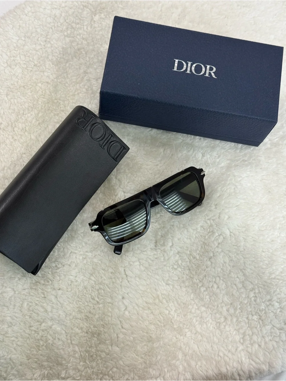 Dior Black Sunglasses with Dark Lenses